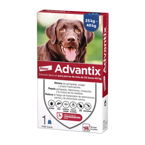 25-40 kg (1 ud.) Advantix Pipetas Antiparasitarias para perros
