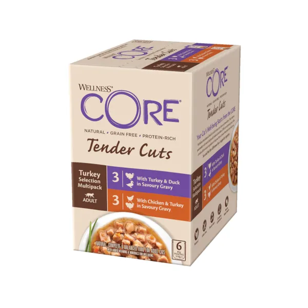 6 latas x 85 g Wellness Core Selection Pavo lata para gatos