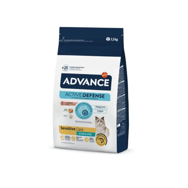 1.5 kg Advance Sensitive Sterilized Salmón y Arroz pienso para gatos