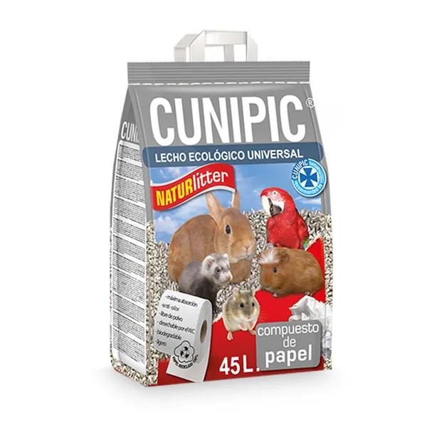 4 L Cunipic Naturlitter Lecho Ecológico Papel para aves y roedores