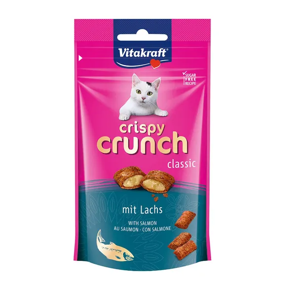 60 g Vitakraft Crispy Crunch Bocaditos Salmón para gatos