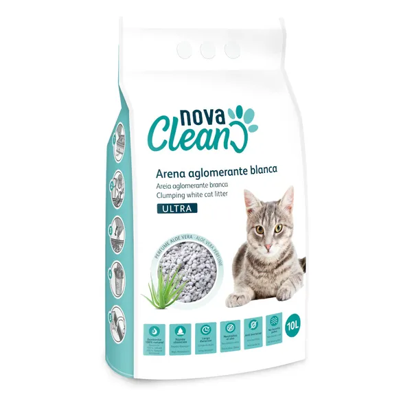 10 L Nova Clean Ultra Lecho Aglomerante para gatos