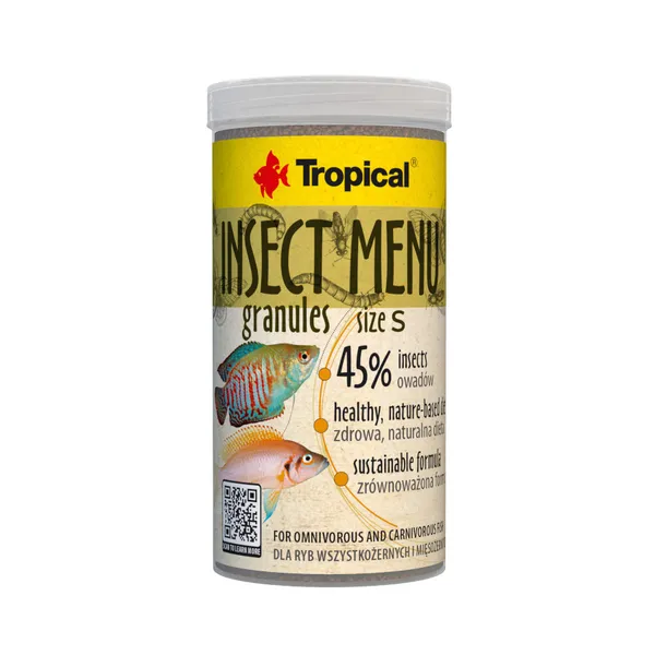 250 ml Tropical Gránulos Insectos para Peces Ornamentales