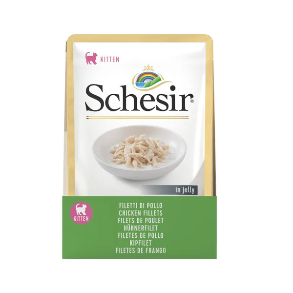 85 g Schesir Kitten pollo sobre para gatos