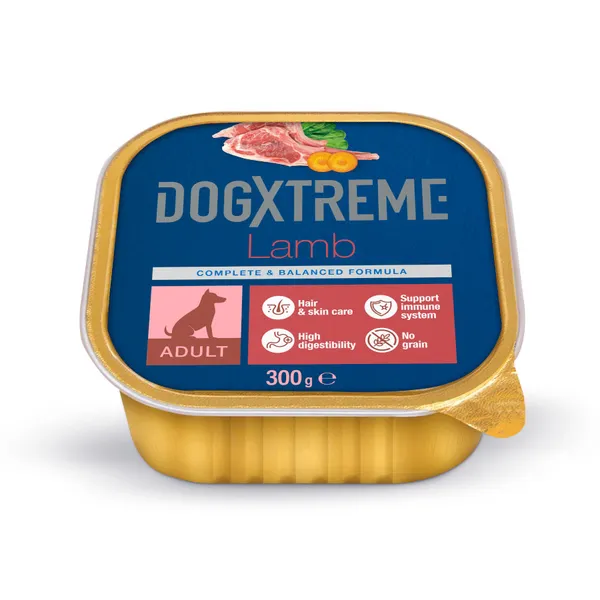 24 tarrinas x 300 g Dogxtreme Adult Cordero tarrina para perros ¡Pack ahorro!