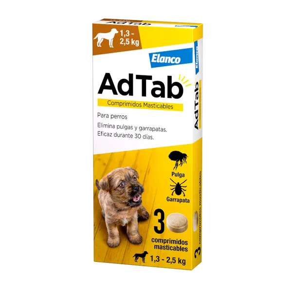 AdTab Comprimidos Masticables Antiparasitarios para perros
