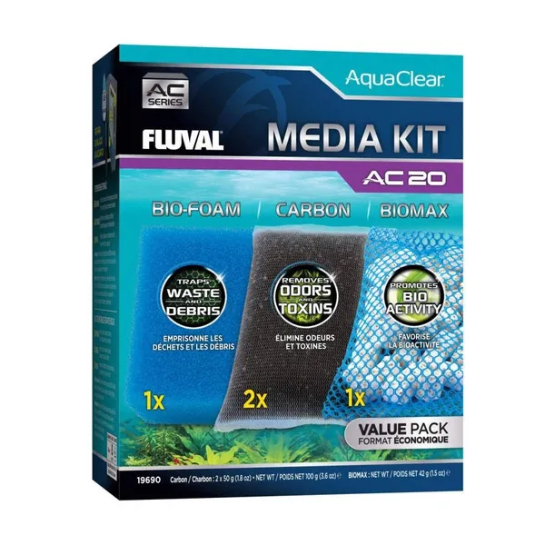 0.18 KG Fluval AquaClear AC Cargas de Mantenimiento para Filtro de acuarios