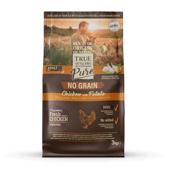 3 kg True Origins Pure Mini Adult Pollo pienso para perros