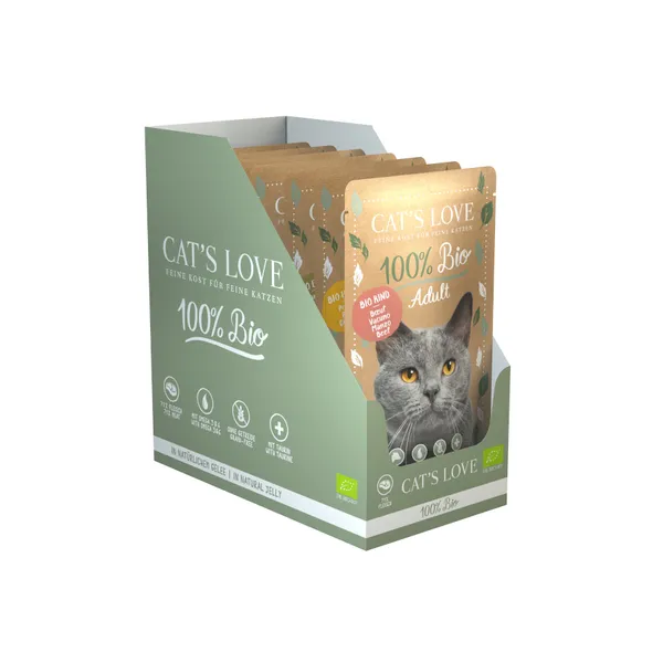 6 sobres x 85 g Cat’s Love Adult Bio Sobre en Gelatina para gatos
