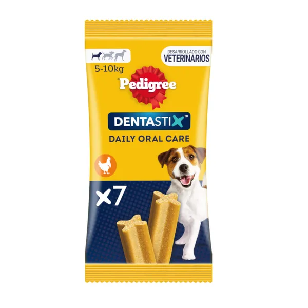7 barritas Pedigree Dentastix Snacks Dentales para perros pequeños