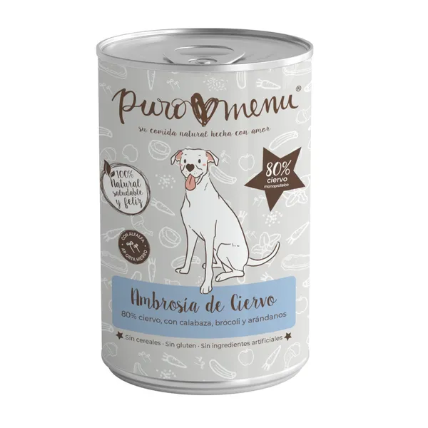 12 latas x 400 g Puro Menu Ambrosía de Ciervo lata para perros ¡Pack Ahorro!