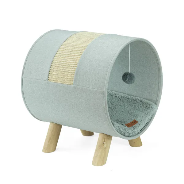 Leeby Saffira cama con rascador y juguete para gatos