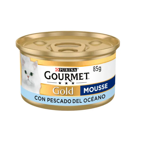 96 latas x 85 g Gourmet Gold Mousse de Pescados del Océano lata para gatos ¡Pack ahorro!