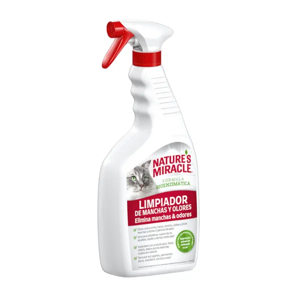 Nature's Miracle Limpiador quita manchas y olores para gatos