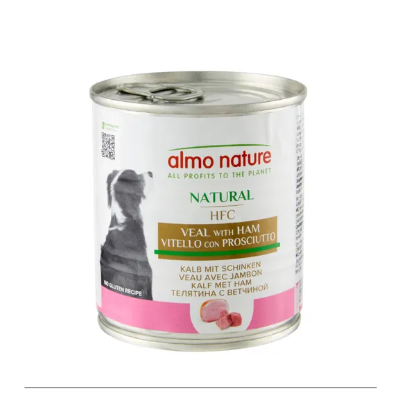 24 latas x 280 g Almo Nature HFC Ternera y Jamón lata para perros ¡Pack Ahorro!