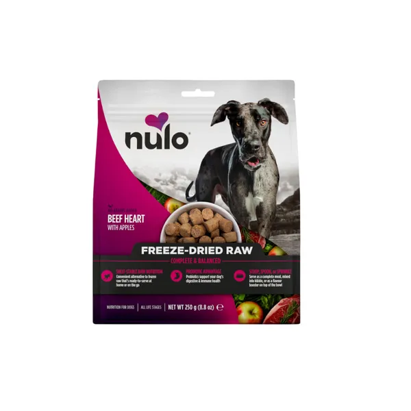 250 g Nulo Toppers Liofilizado Corazón de Ternera con Manzana alimento liofilizado para perros