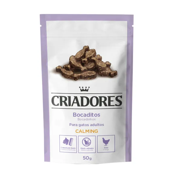 50 g Criadores Bocaditos Calming de Pollo snack para gatos