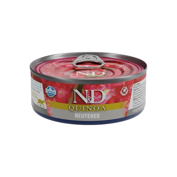 80 g Farmine N&D Esterilizado Quinoa y Cerdo lata para gatos