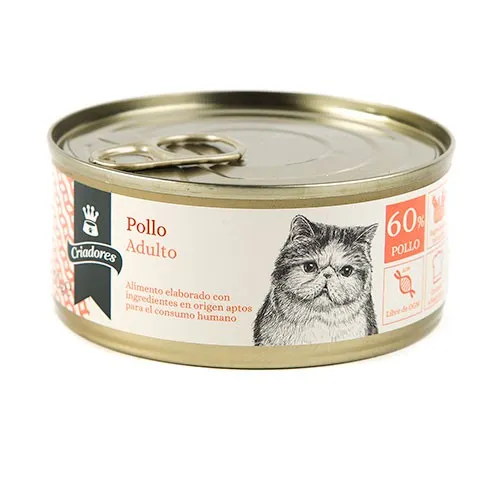 24 latas x 170 g Criadores Adulto Pollo lata para gatos ¡Pack ahorro!