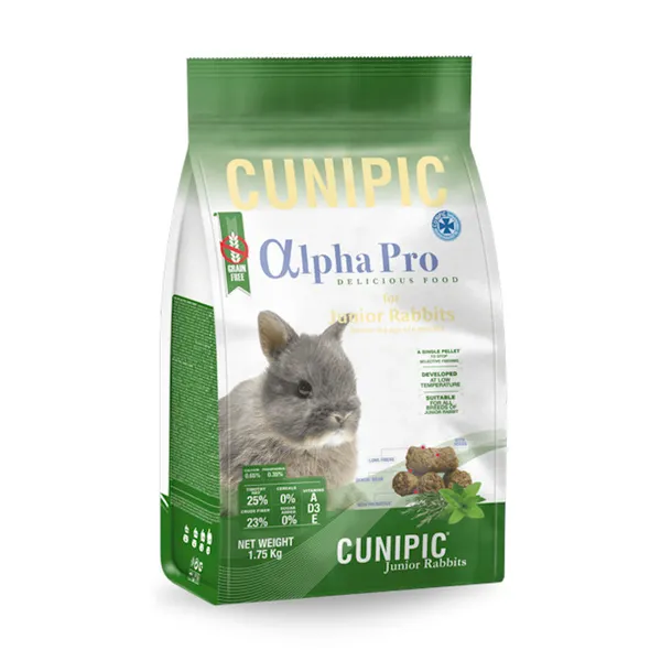 1.75 KG Cunipic Junior Alpha Pro Grain Free comida para conejos