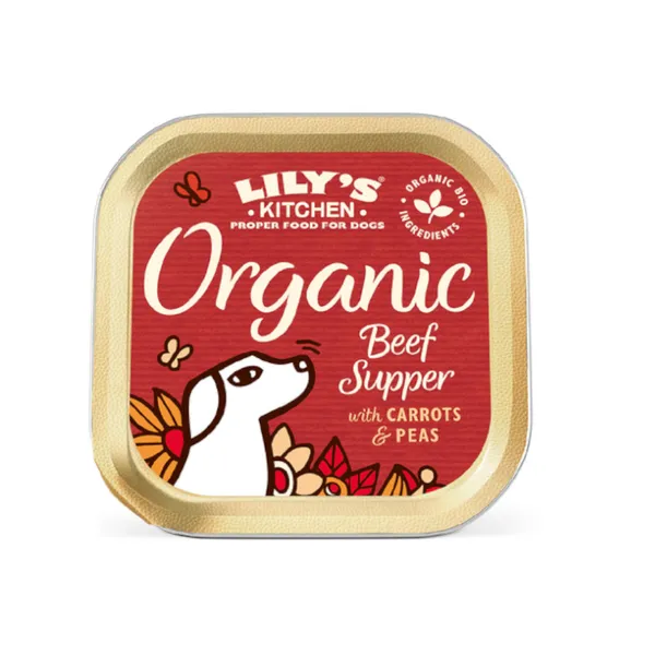 150 g Lily's Kitchen Organic Ternera Tarrina para perros
