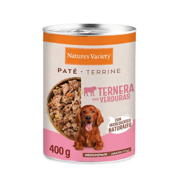 400 gr Nature's Variety Paté Ternera Lata para perro adultos medium