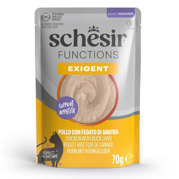 70 g Schesir Functions Exigent en Mousse para gatos