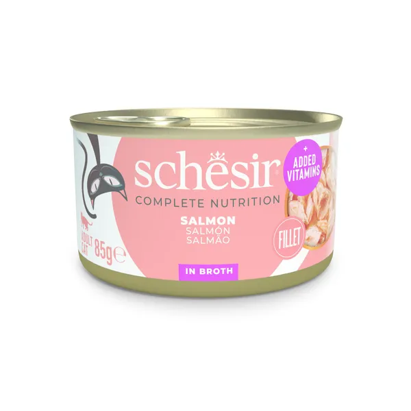 12 latas x 85 g Schesir Adult salmón lata para gatos ¡Pack ahorro!