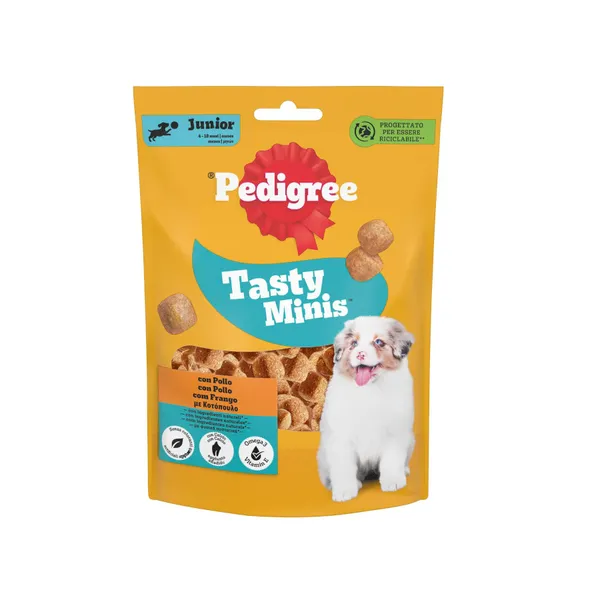 125 g Pedigree Tasty Minis Premios Sabor Pollo para Perros Cachorros