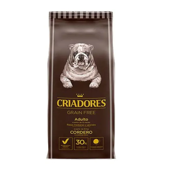 2 x 12 kg Criadores Adulto Grain Free Cordero pienso para perros de raza mediana y grande ¡Pack ahorro!