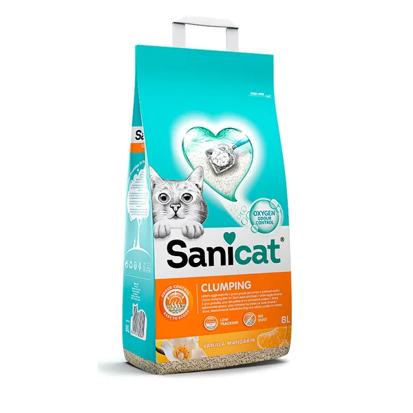 8 L Sanicat Arena Aglomerante Vainilla y Mandarina