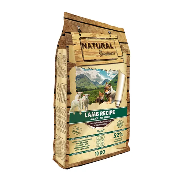 10 kg Natural Greatness Sensitive Cordero pienso para perros