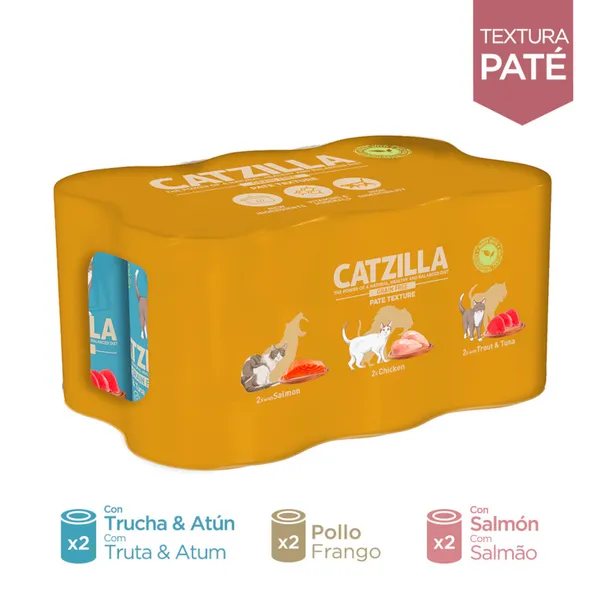 48 latas x 400 g Catzilla Adult Grain Paté latas para gatos ¡Pack Ahorro!