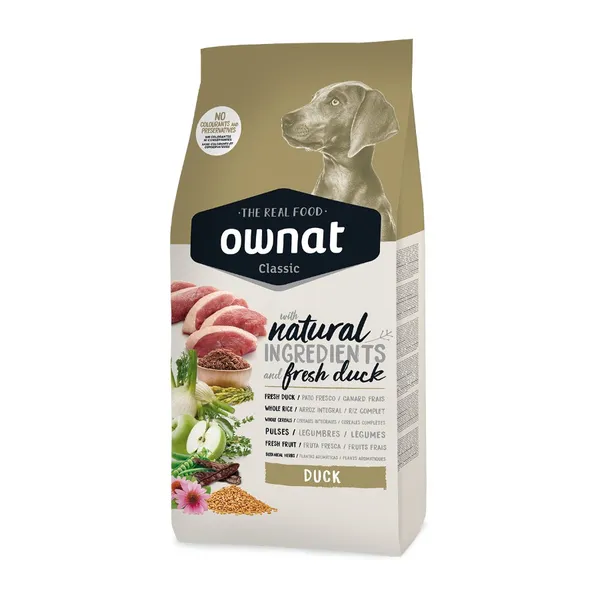 12 kg Ownat Classic Pato pienso para perros