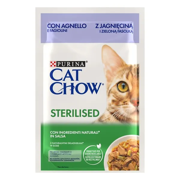 85 g Cat Chow Sterilised cordero sobre para gatos