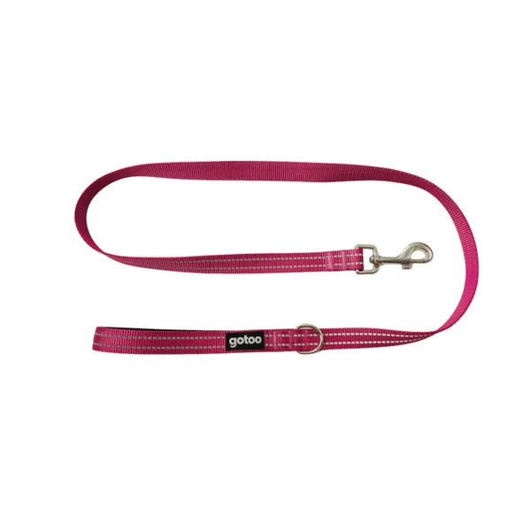 Gotoo Correa de nylon reflectante rosa para perros