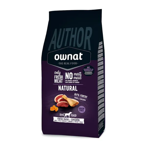 10 kg Ownat Author Pato Fresco y Pollo pienso para perros