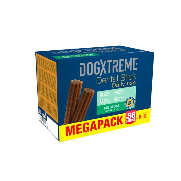 56 barritas Dogxtreme Dental Stick Razas Medianas Snack para perros