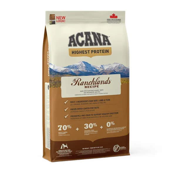 2 kg Acana Ranchlands Carnes Rojas pienso para perros
