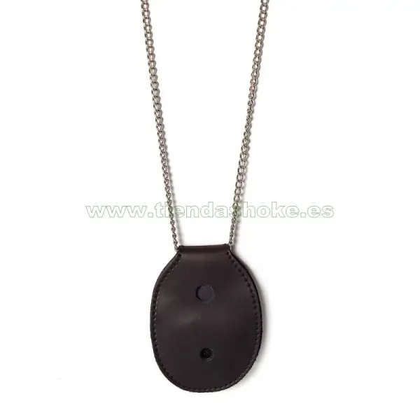 Portaplaca de cuero para cinturon / cuello