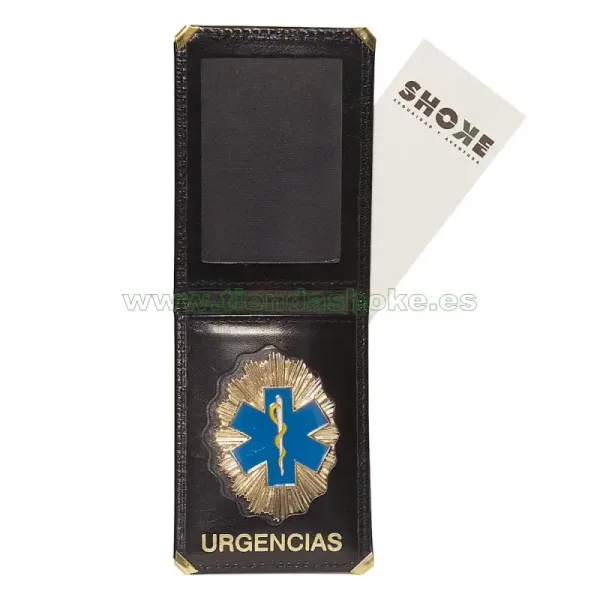 Portacarnet con placa Urgencias y billetera