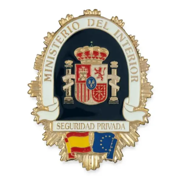 Placa Seguridad Privada nuevo modelo DORADA