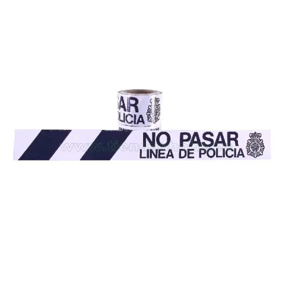 Cinta de balizamiento con texto POLICIA NACIONAL (100mts)