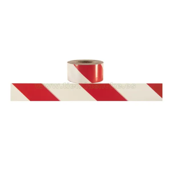 Cinta de balizamiento estandar blanca/roja (250m)