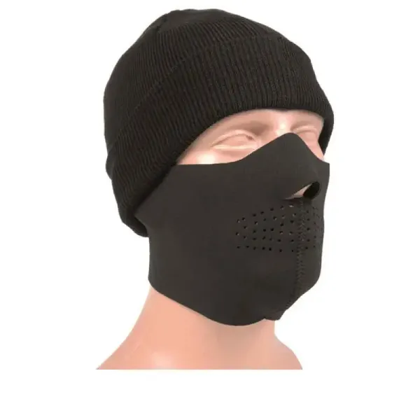 Máscara protectora facial de neopreno negra