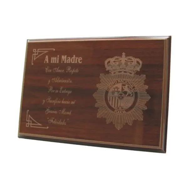 Placa conmemorativa CNP grabado a láser (210 x 165mm)