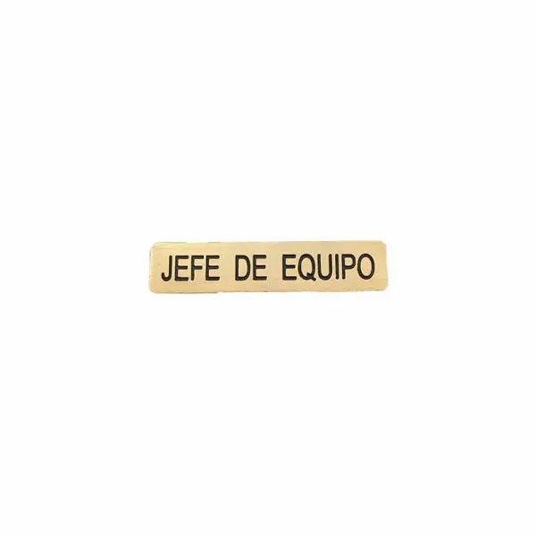 Emblema metálico Jefe de Equipo