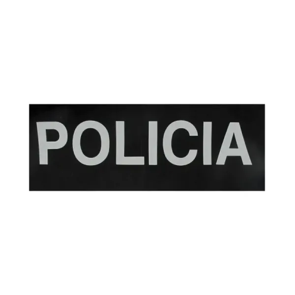 Parche reflectante con texto POLICIA 19,5x7,5cm