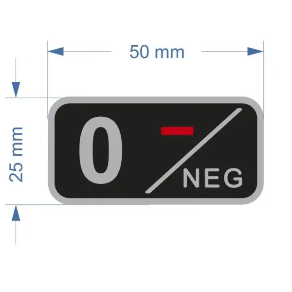 Parche grupo sanguíneo 0-