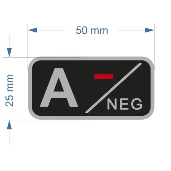 Parche grupo sanguíneo A-